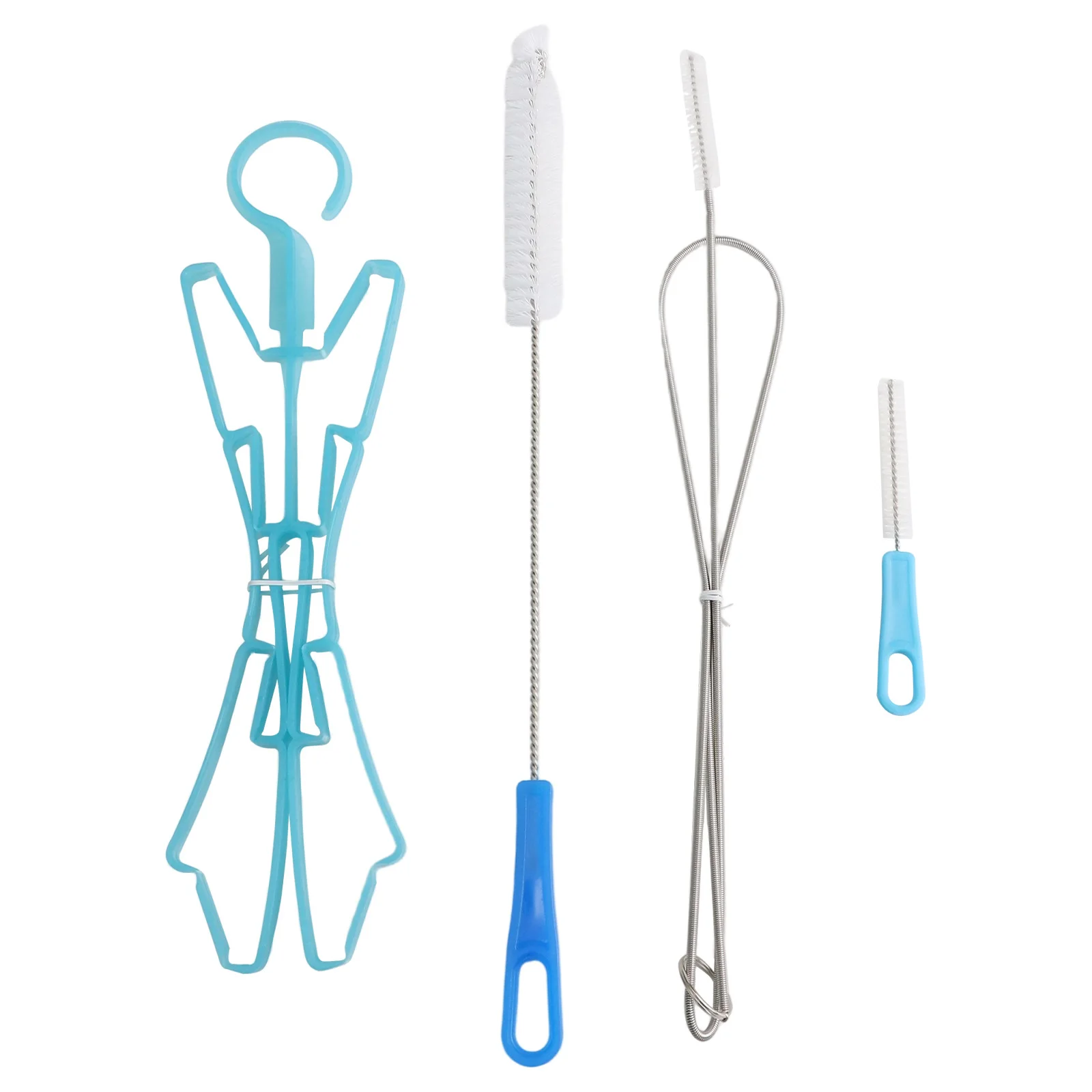 4pcs Water Reservoir Cleaning Set With Long Tube Brush And Drying Hanger For Hydration Packs Stainless Steel Bristles For Outdoo