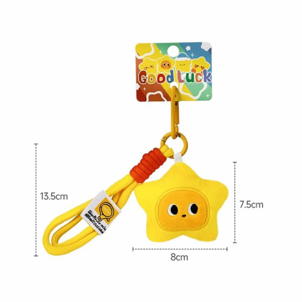 Mignon poupée étoiles peluche poupée douce en peluche étoile en peluche porte-clés bijoux de mode moelleux sac pendentif breloques cadeau de noël