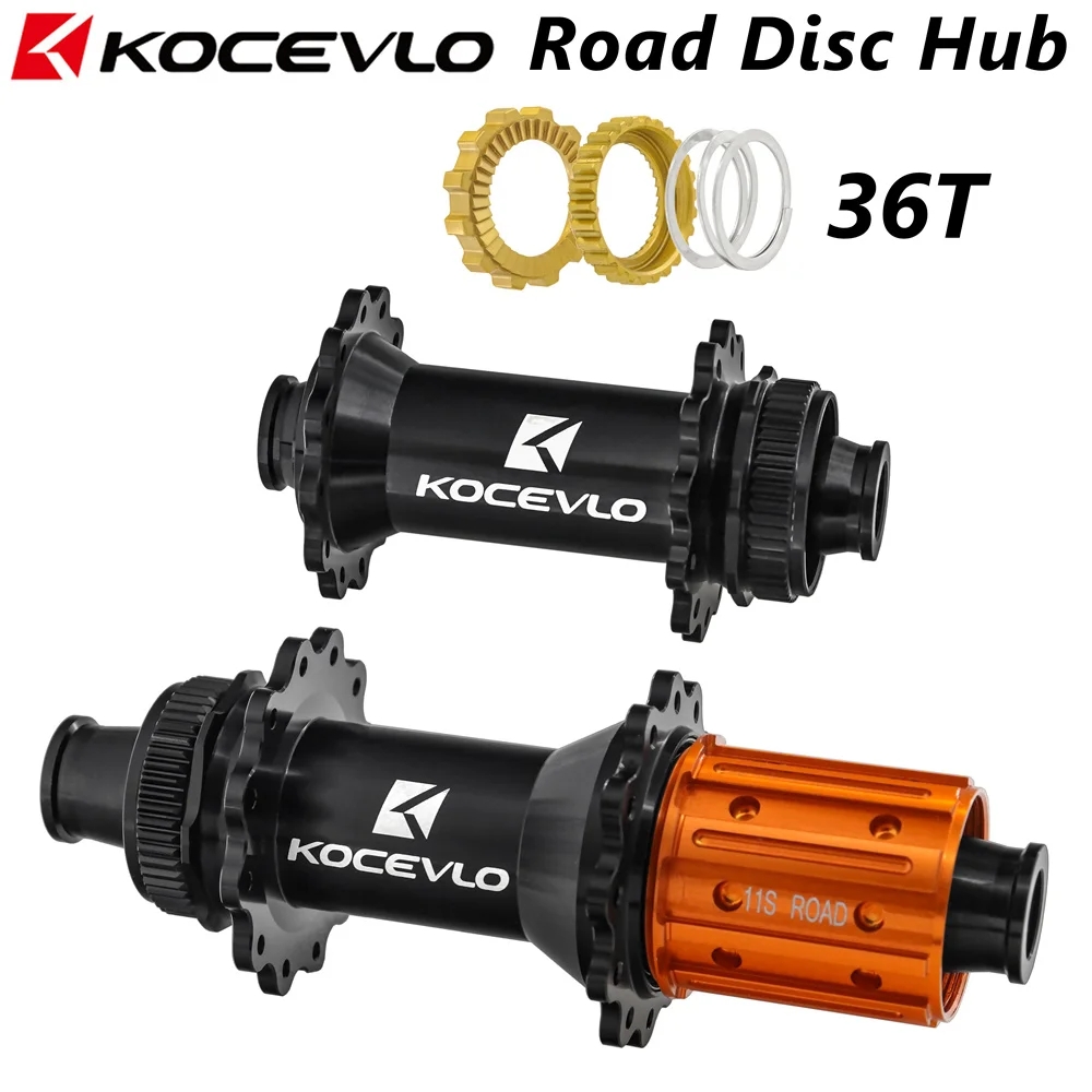 

KOCEVLO Road Disc hub J bend 24 Hole Center Lock Disc Road Bike Hub for Shimano/Sram XDR 12 Speed 36t Star Ratchet