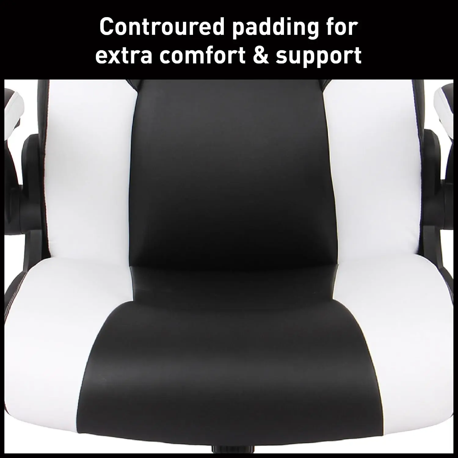 Faux Leather High-Back Gaming Chair Ergonomic Swivel Computer Desk Chair BIFMA Black White, Customized