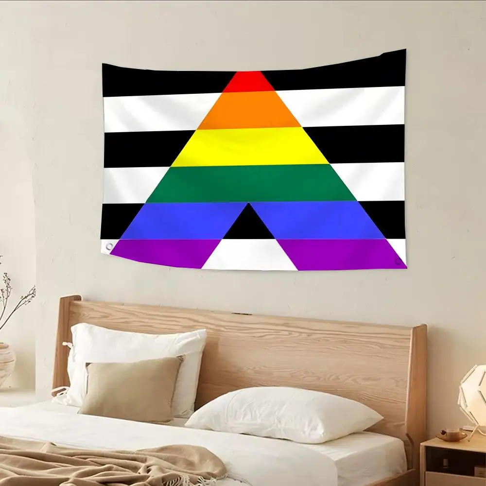 LGBT Bisexual Transgender Pride Flags Daily four rings hanging no edging for indoor use and outdoor decor easy hanging