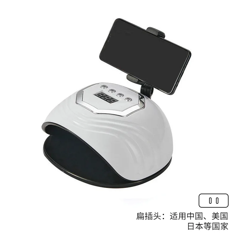 Luce per fototerapia per unghie transfrontaliera di vendita calda 86W con supporto per telefono cellulare luce per unghie uvled doppia sorgente luminosa per cottura delle unghie
