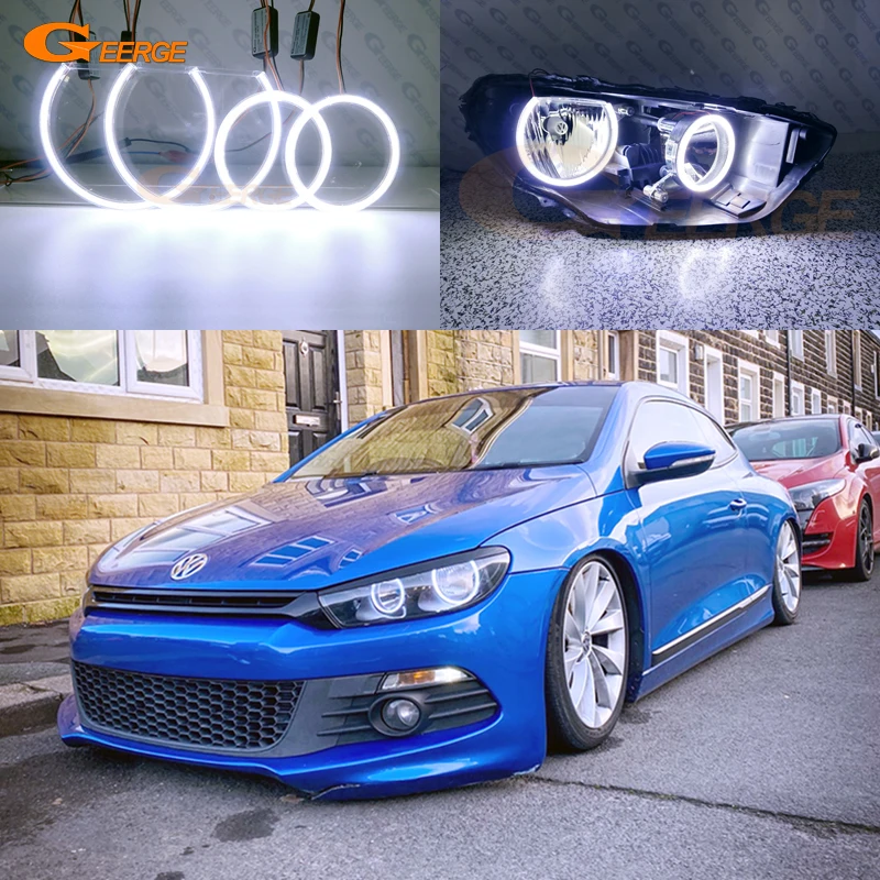 

For Volkswagen VW Scirocco III Pre Facelift 2008 2009 2010 2012 2013 Day Light Ultra Bright COB Led Angel Eyes Kit Halo Rings
