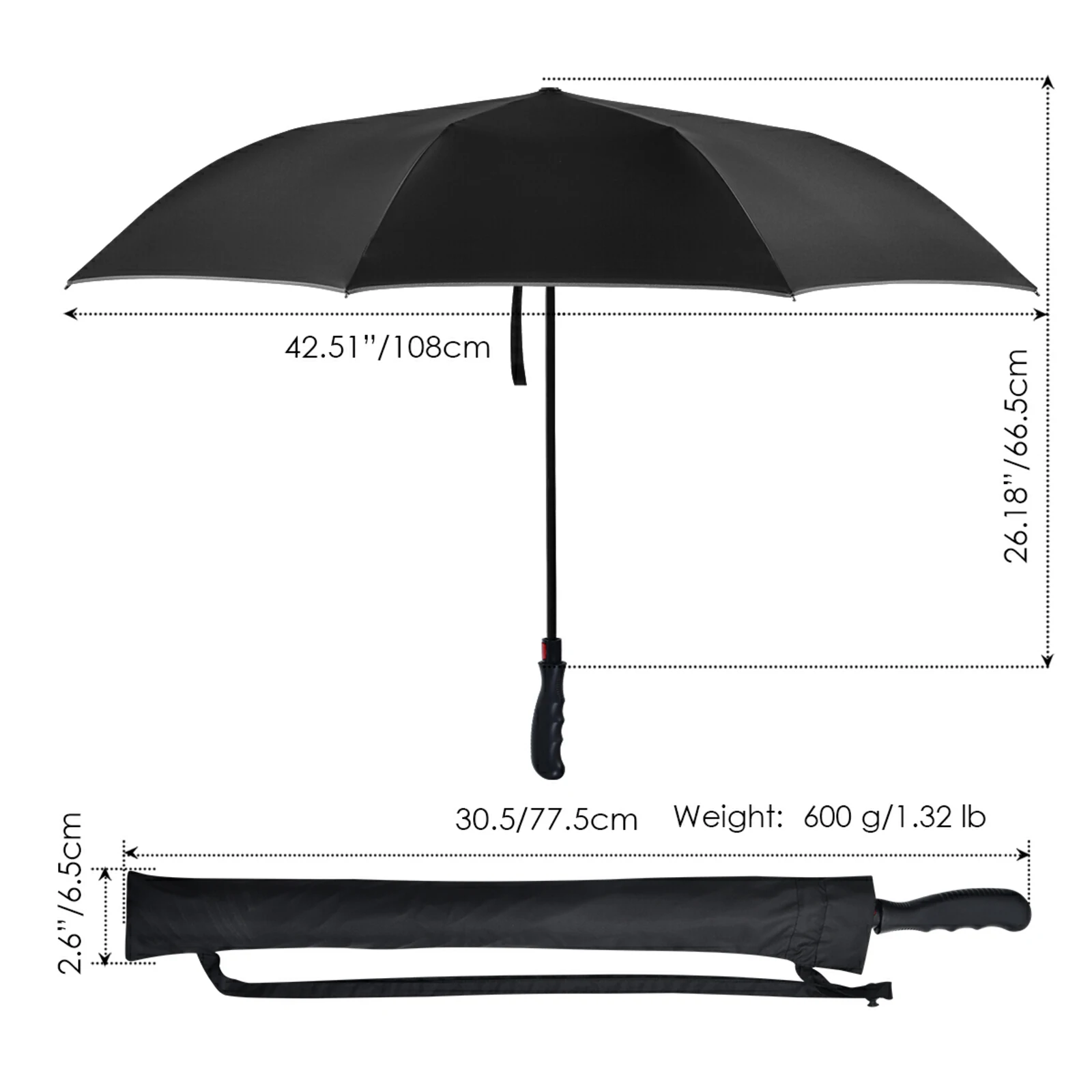 Imagem -06 - Guarda-chuva Reverso Automático para Veículos Dupla Camada Ensolarado e Chuvoso Grande Macho e Fêmea Resistente à Tempestade Straight Rod