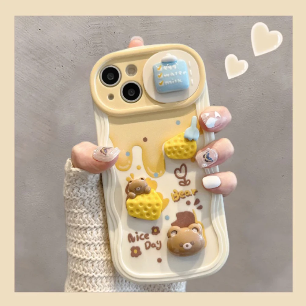 Cute Bear Shaped Silicone Phone Case Compatible With Iphone 15/15 Pro/15 Pro Max/14/13/12/11/Xs Max Series, Phone Protective Cov