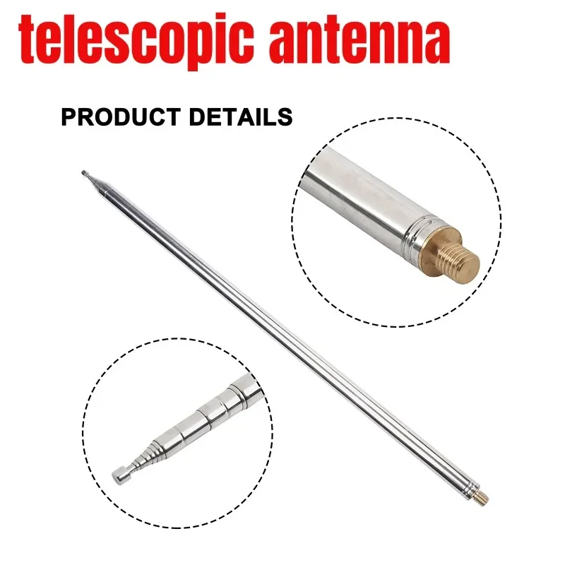 Telescopic 5 6M 18 4FT GP For Ham Radio For Yagi Antenna M10 External Thread Stainless Steel Telescopic Antenna