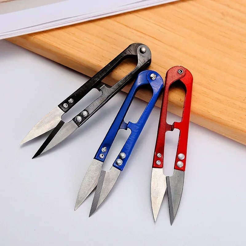 

1Pcs New Useful Stainless Steel Stitch U-Shape Use Scissors Cut Fishing Line Trimming Nipper Essential Cross Accessories