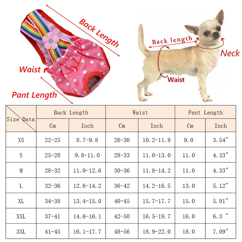 Denim-Höschen für Französische Bulldoggen, physiologische Höschen mit Punkten für weibliche Hunde, Sicherheits- und Hygienehöschen für kleine und mittelgroße Hunde, Katzen, Haustier-Shorts – Detail 1