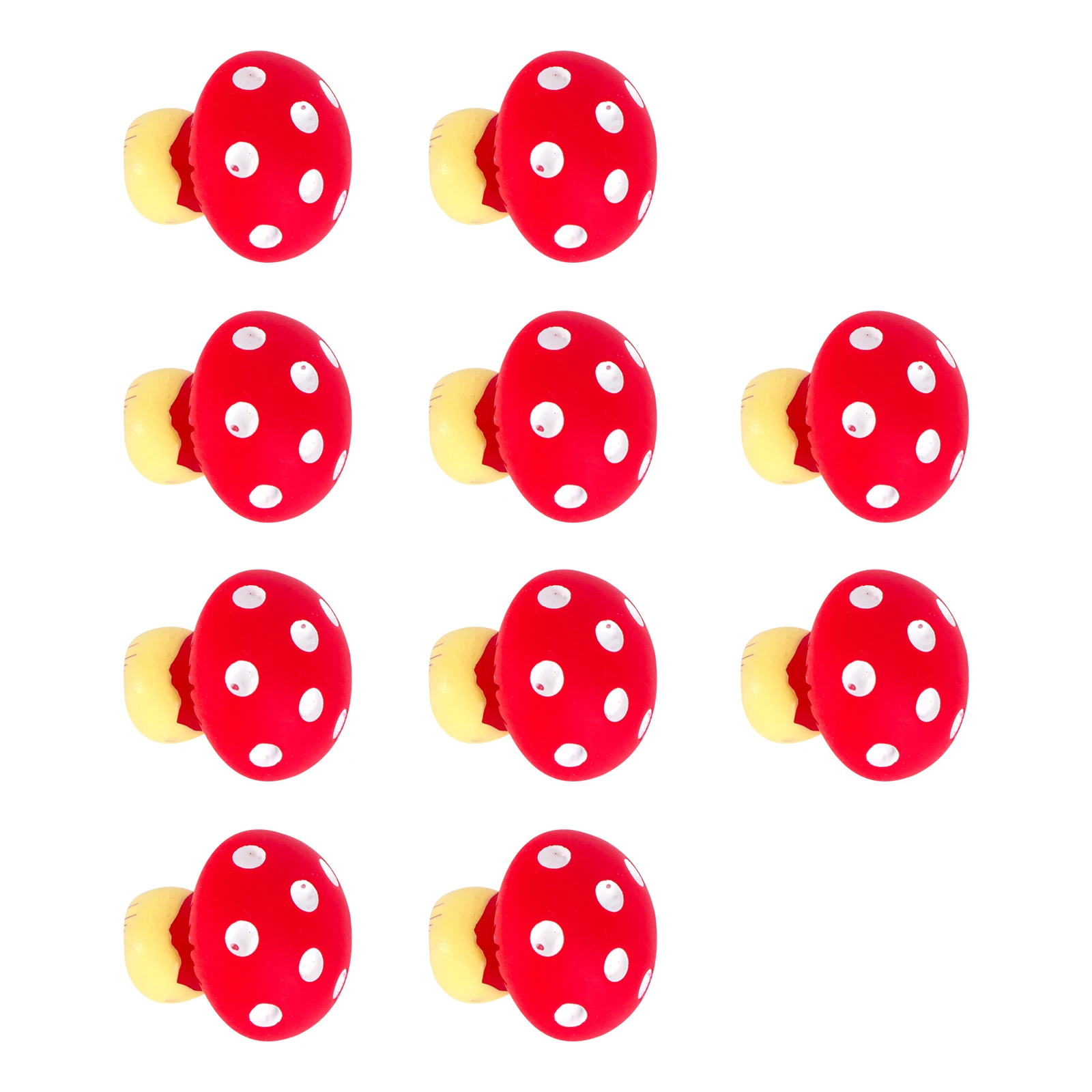 

10 Pcs Mini Mushroom Decor Resin Adornment for Home Desktop Potted Plant Easter Red Static Model Creative L