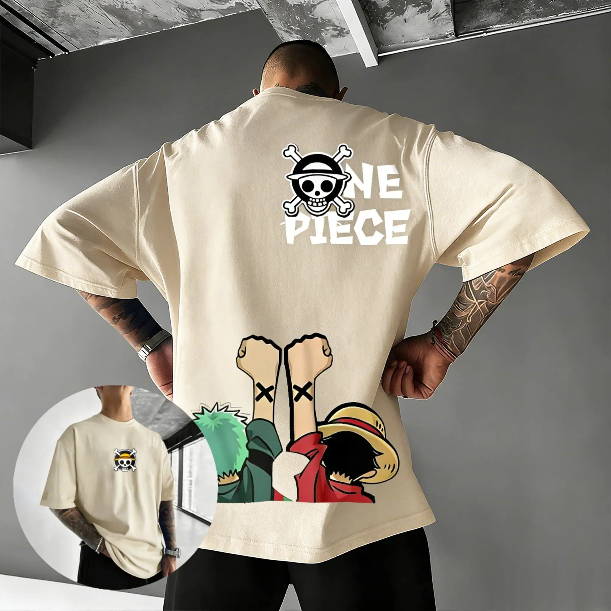 One Piece Luffy Zoro T-Shirt Männer Frauen Anime Grafik T-Shirt 2026 Sommer Y2k Kurzarm T-Shirt Casual Streetwear Übergroßes Casual Top