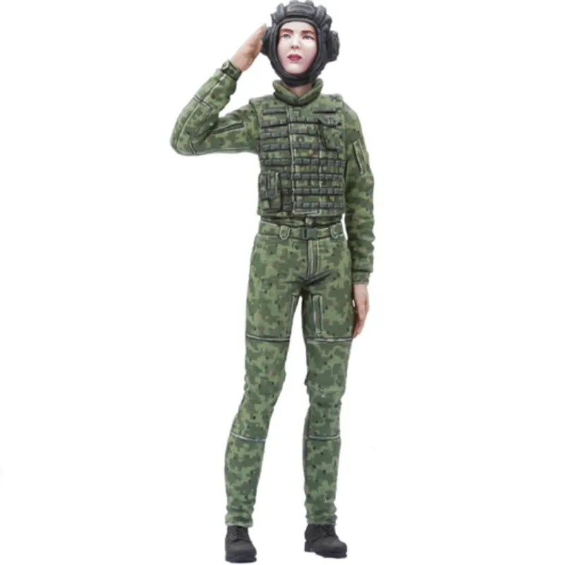 

1/16 Russian Female Tank Commander Resin Model Figure Gk Micro Miniature 3d Printed White Model Toy Unassembled Unpainted Kit