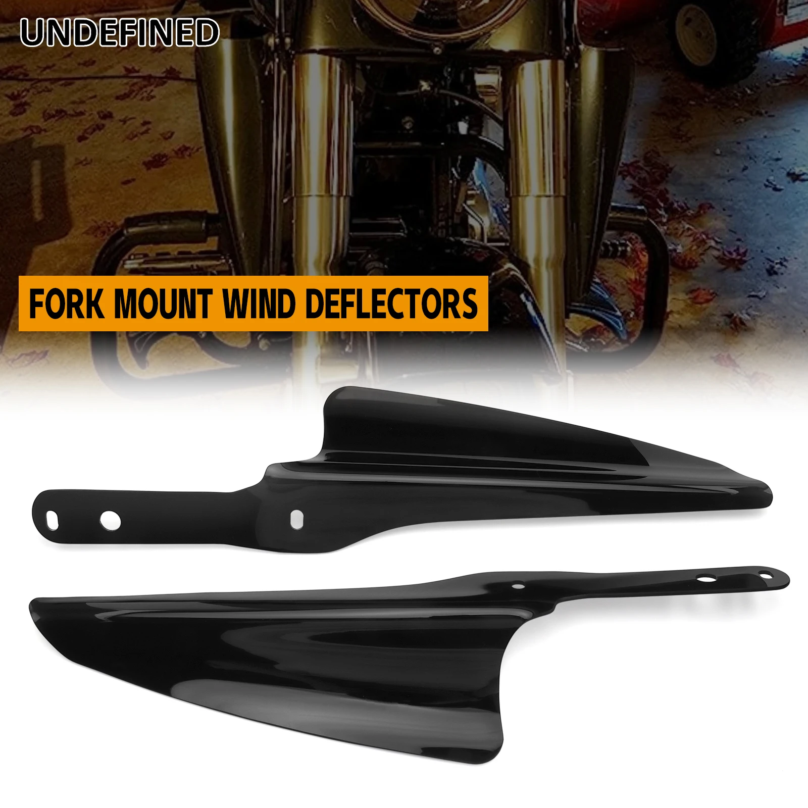 Motorcycle Front Fork Mount Wind Deflectors Fairing For Harley Street Glide FLHXI Road King FLHRS FLHTC Electra Glide Standard