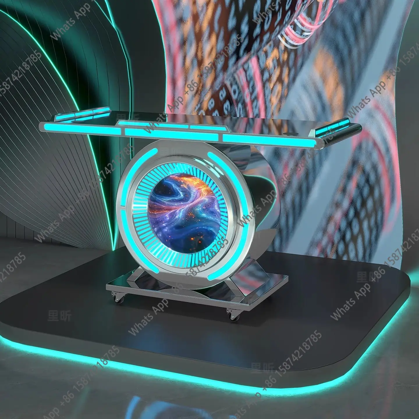 

Барный стол из нержавеющей стали для диджеев, светящийся диск-стол для вечеринок, KTV, клубов, ночных клубов, с возможностью снятия и индивидуальной настройки.