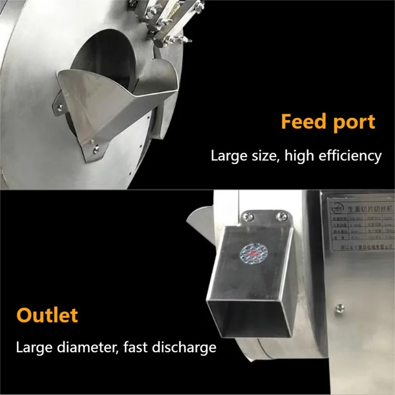 

Stainless Steel Root Vegetable Potato Cucumber Carrot Radish Turnip Radish Taro Yam Plantain Shredding Slicing Machine