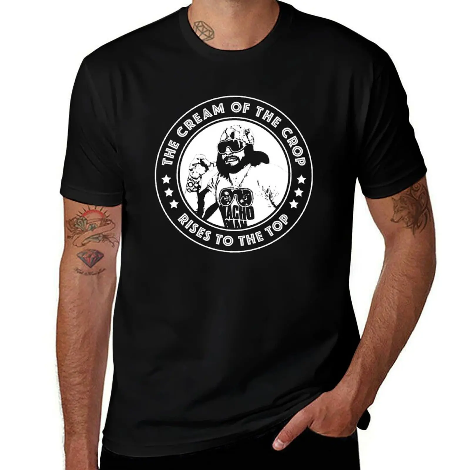 Máchó Mán - Créám óf thé Cróp T-Shirt Big and Tall Short Sleeve Tee T-Shirt
