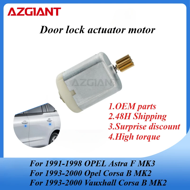 

AZGIANT Car door lock actuator motor for 1991-1998 OPEL Astra F MK3/1993-2000 Opel Corsa B MK2/Vauxhall Corsa B MK2 new parts
