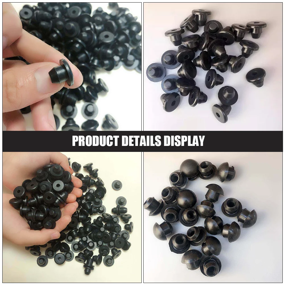 10 Pcs Hydraulic Jack Parts Oil Plug Horizontal Floor Plugs Bung Fuel Bottle Black Rubber