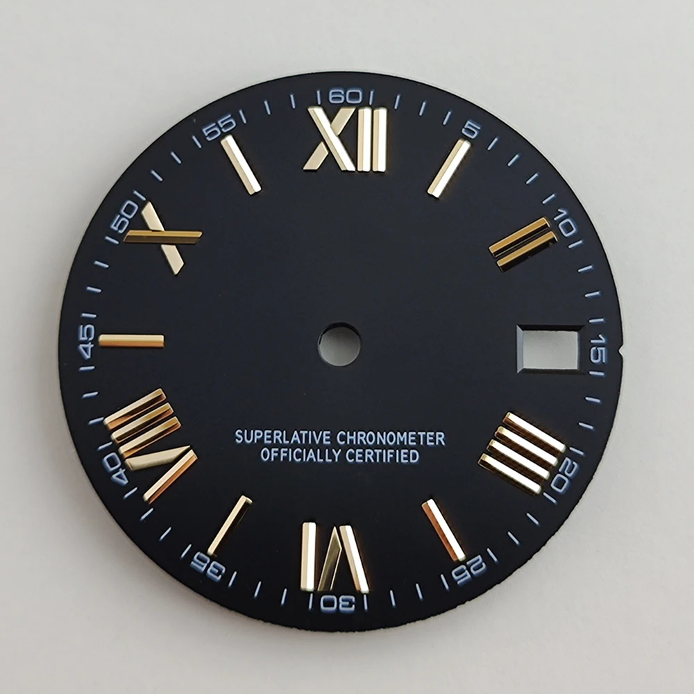 28.5mm NH35 wijzerplaat Romeinse wijzerplaat S Wijzerplaat Gemodificeerde Wijzerplaat voor NH35/NH36 Automatisch Uurwerk Horloge accessoires