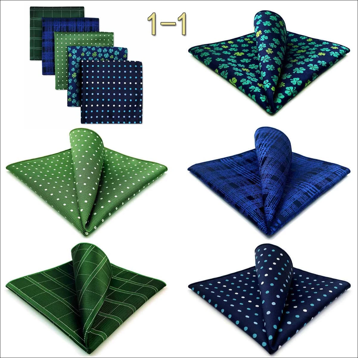 5 PCS Luxury Mens Pocket Square Set Handkerchief Assorted Paisley Floral Print Striped Hanky Suit Gentlemen Wedding Gift Vintage