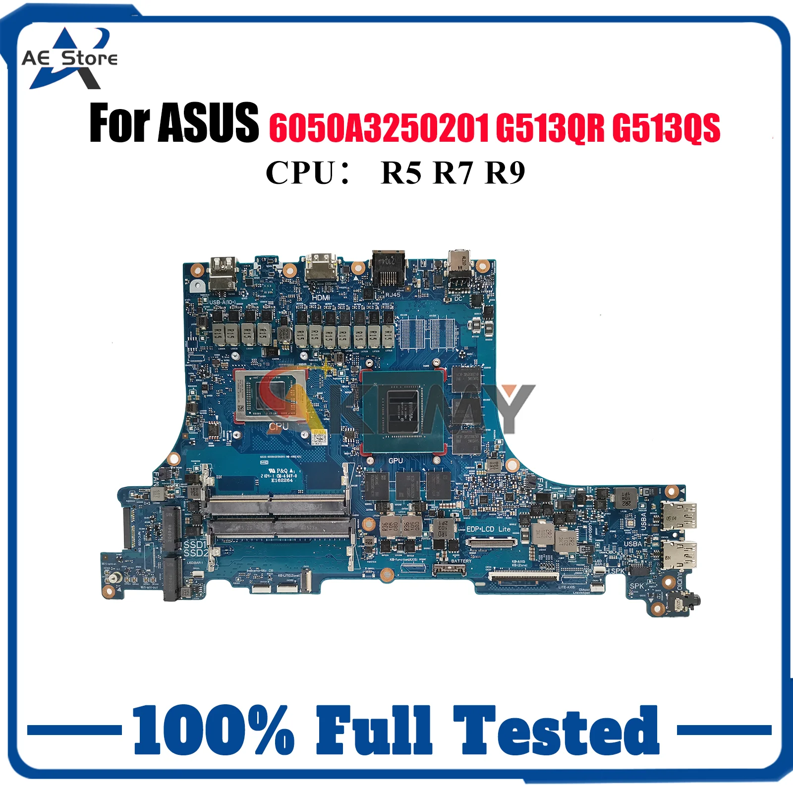 

6050A3250201 Материнская плата для ноутбука ASUS ROG Strix G15 G513QS G513QR G513QM G513Q Материнская плата с процессором R5 R7 R9 tests ОК быстрая доставка