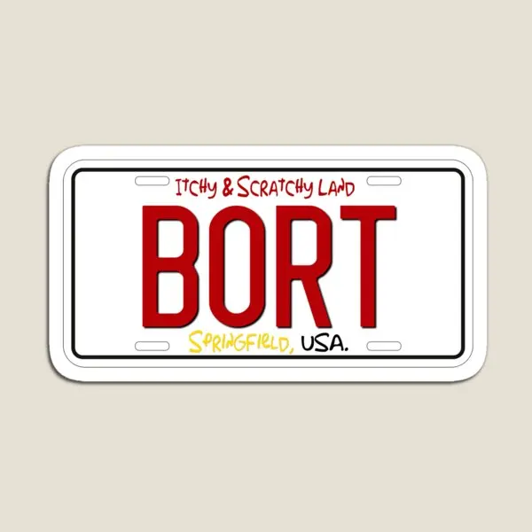 Bort License Plate Bart  Magnet Colorful Refrigerator Children Magnetic Stickers  for Fridge Organizer Toy Decor Funny Baby Cute