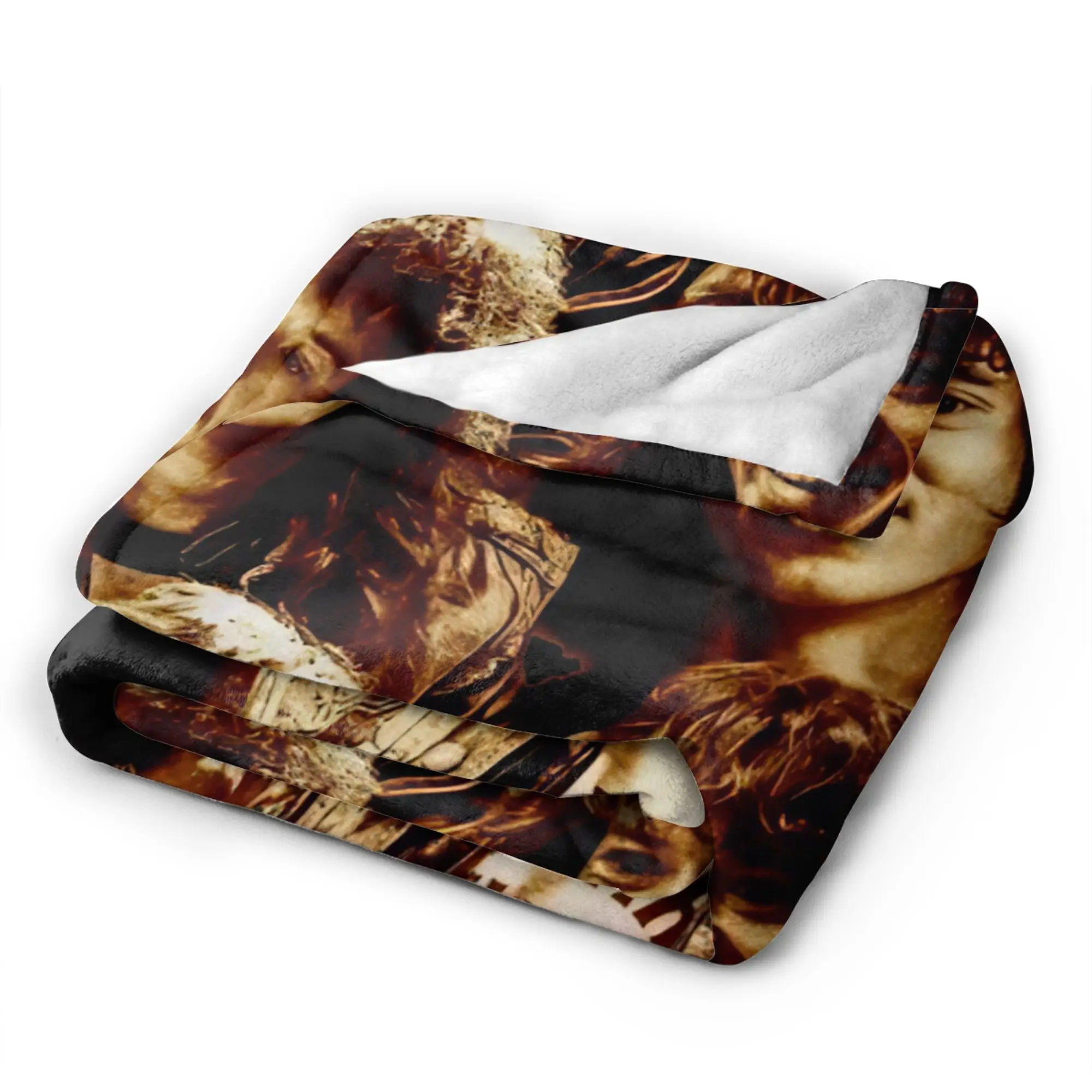 Eddie Munson  Flannel Blankets Winter American TV Series Super Warm Bedding Throws for Children Couch Bed Graphic Sofa Bed Cover