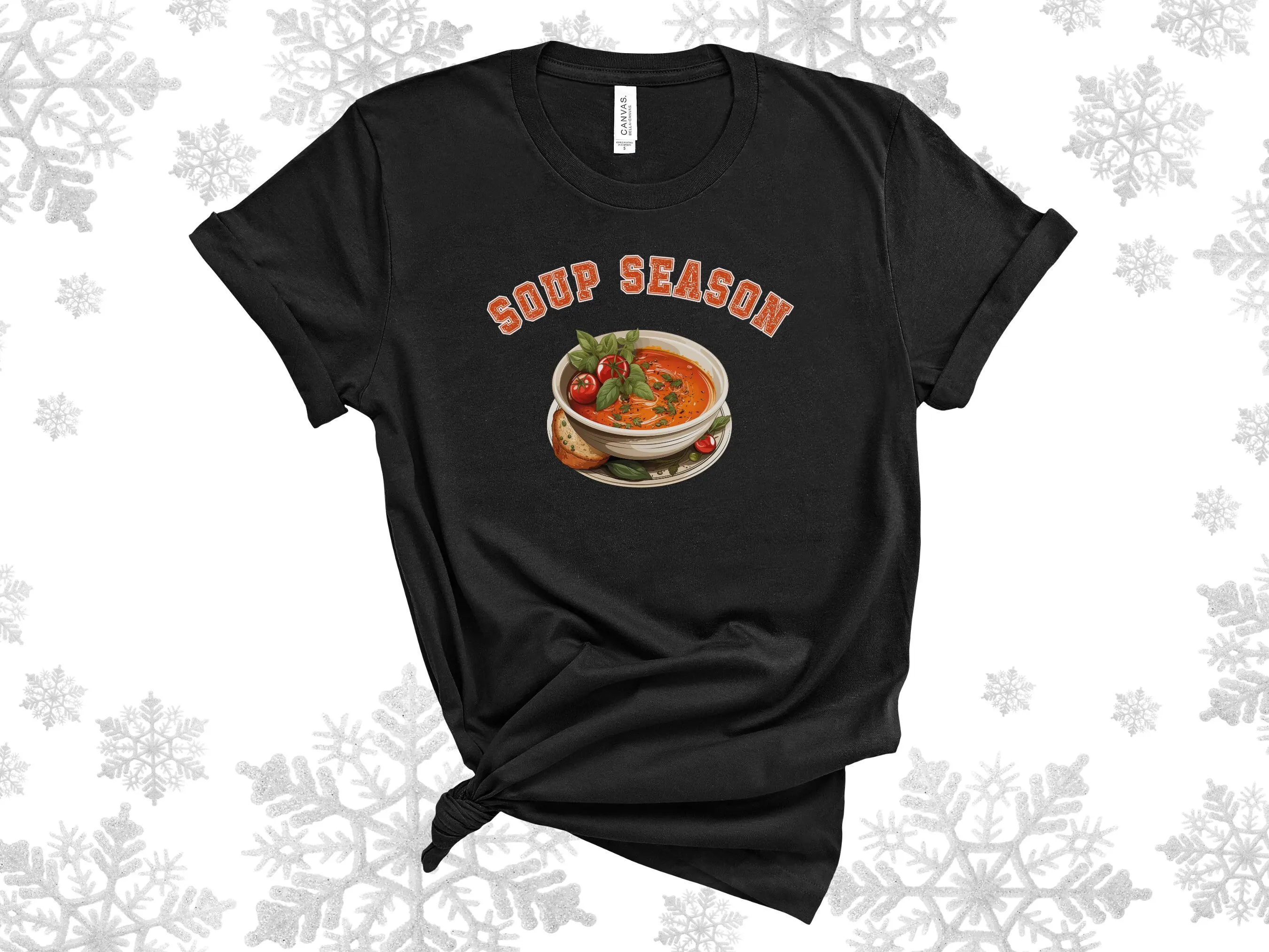 Camiseta de tomate de temporada de sopa para amantes de la comida, Chef de cocina casera, clima de invierno, pollo y fideos