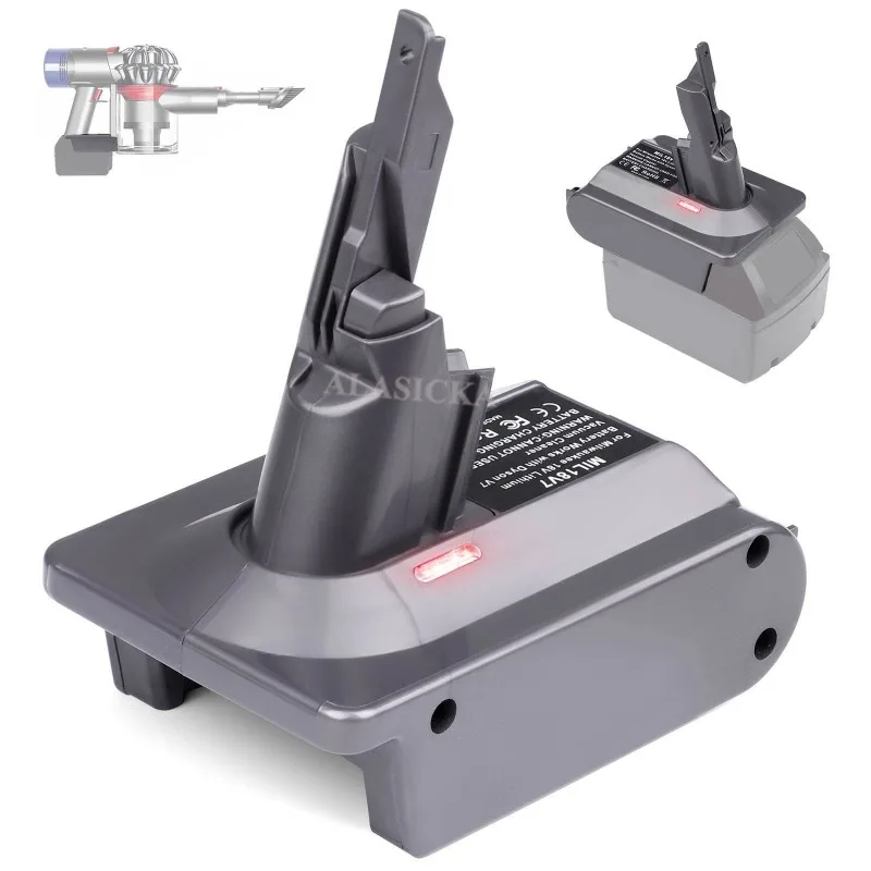 Battery Adapter Converter MIL18V7V8 for Milwaukee 18V Battery Convert To for Dyson V7 V8 Animal Cordless Stick Vacuum Cleaner