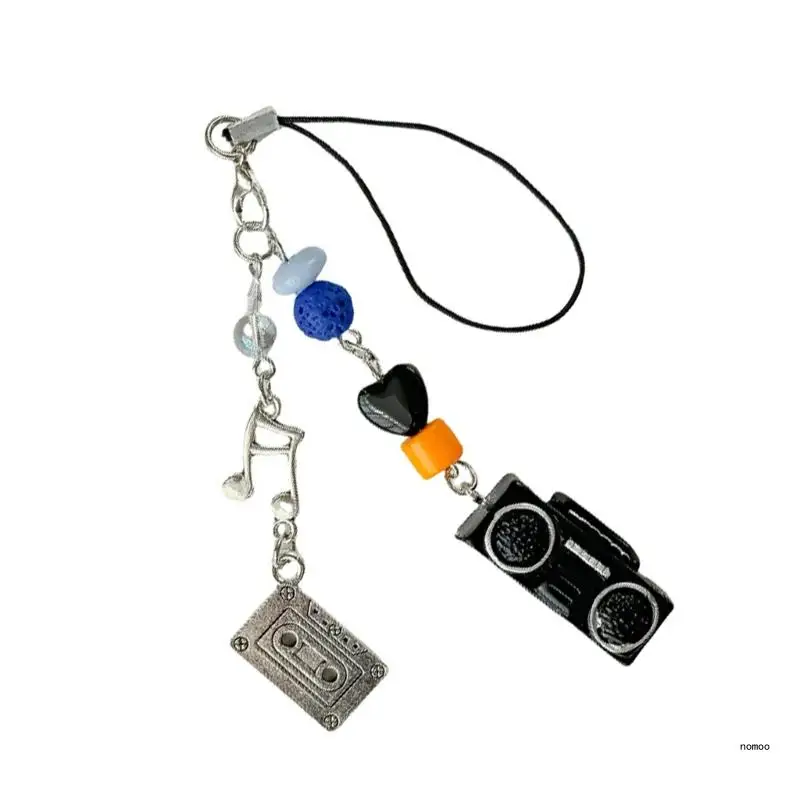 Unique Radio Pendant Keychain Charm Compact Radio Keychain Portable Phone Adornment For School And Daily Activities