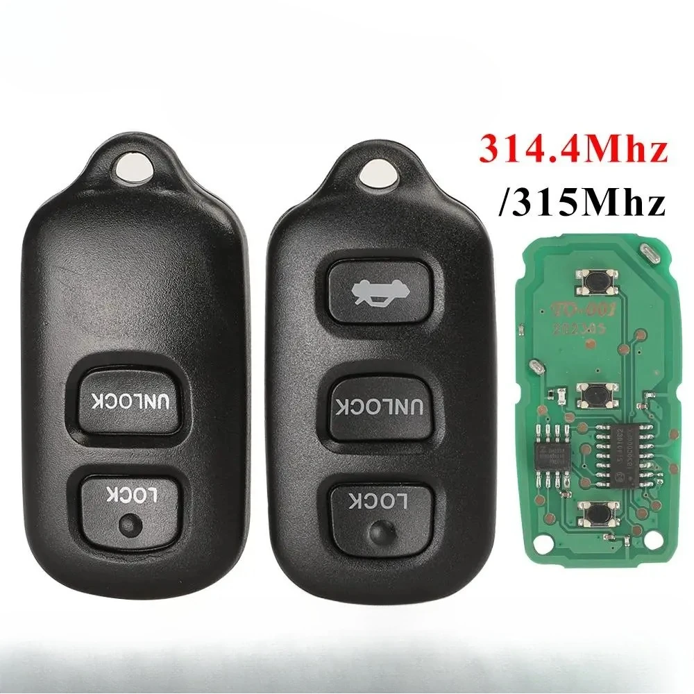 

Автомобильный ключ с дистанционным управлением для Toyota Camry Corolla Matrix 1999-2006 2007 2008 2009 2010 315 МГц брелок