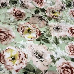 High Quality Discount Price Newest Elegant Style Soft Feeling Large Flower Design Silk Burn Out Fabric for Women Garment Dress