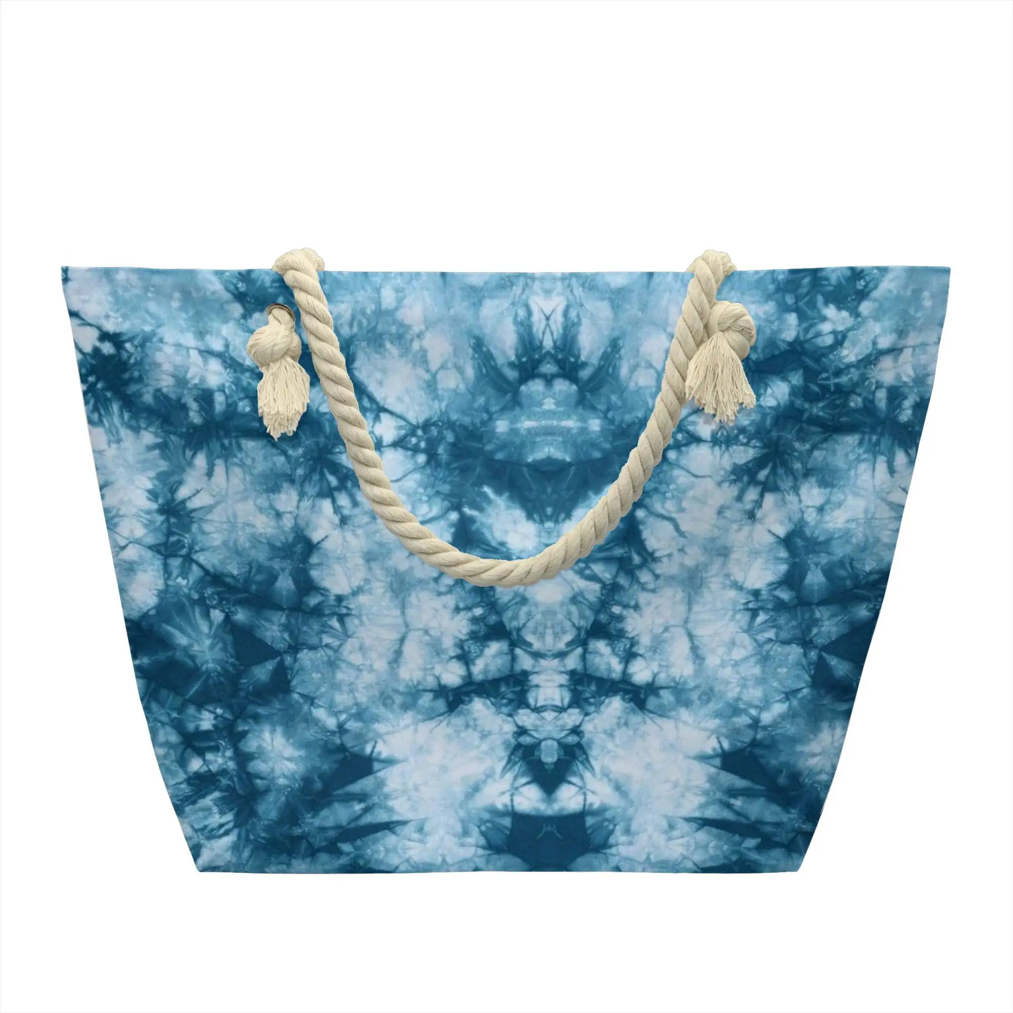 Kawaii Tie Dye Shopping Tote Bags Recycling Abstract Style Color Canvas Groceries Shopper Shoulder Bag