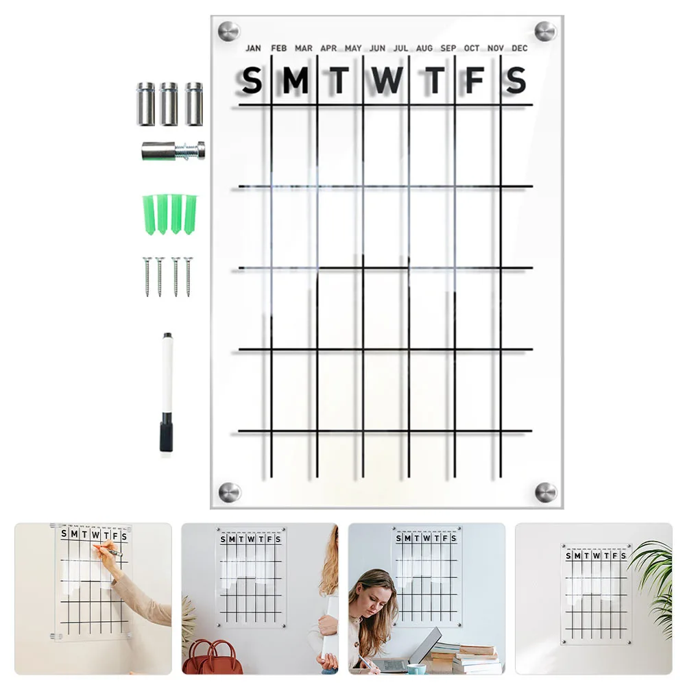1Set الاكريليك الأسبوعي للقيام قائمة المجلس الحديثة وظيفية مكتب أساسيات الباب معلقة مجلس تسجيل اللوازم الكلية