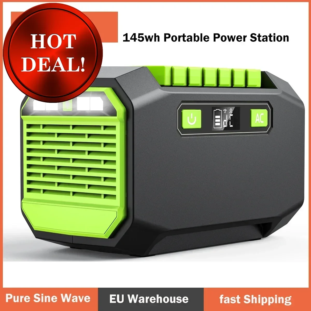 145Wh/175Wh Portable Power Station 220V/110V 39000mAh For Camping Power LED Solar Generator Outdoor Emergency Mobile Power Bank
