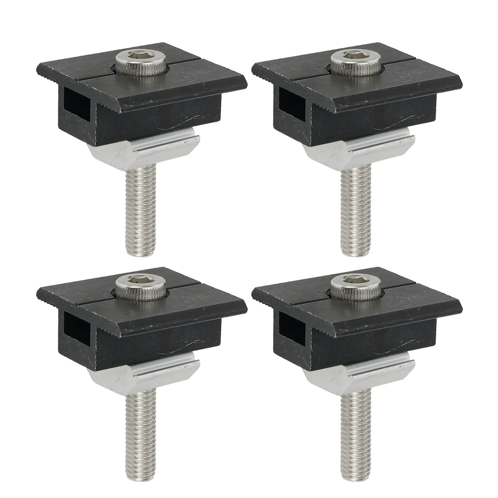 بما في ذلك ملحقات المسمار المشابك حالة الباردة أو الرطبة سبائك الألومنيوم الأسود للوحة طاقة شمسية 30-35 مللي متر متوسطة 4/10 قطعة