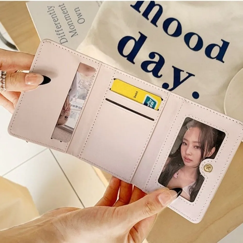 

New Cat Rabbit Printing Coin Purse Folding Tri-fold Mini Wallets Multi-Slot Portable Coin Pouch Gift