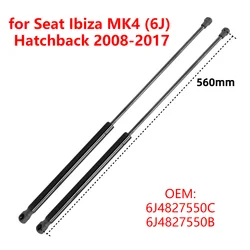 2Pcs Rear Tailgate Boot Gas Struts Lift Support Shock Dampers 6J4827550C 6J4827550B for Seat Ibiza MK4 IV Hatchback 2008-2017