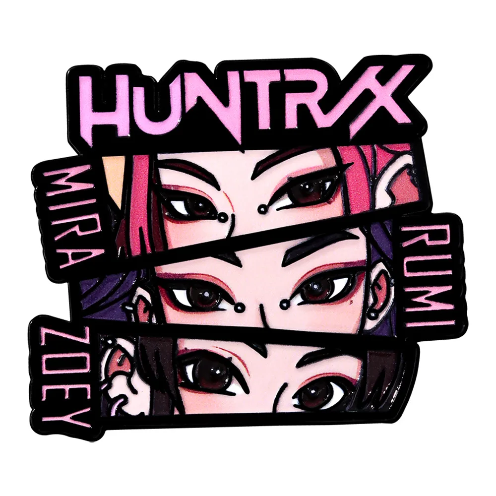 

New K-POP cartoon anime demon hunting group metal brooch and badge, backpack and clothing decoration brooch, birthday gift