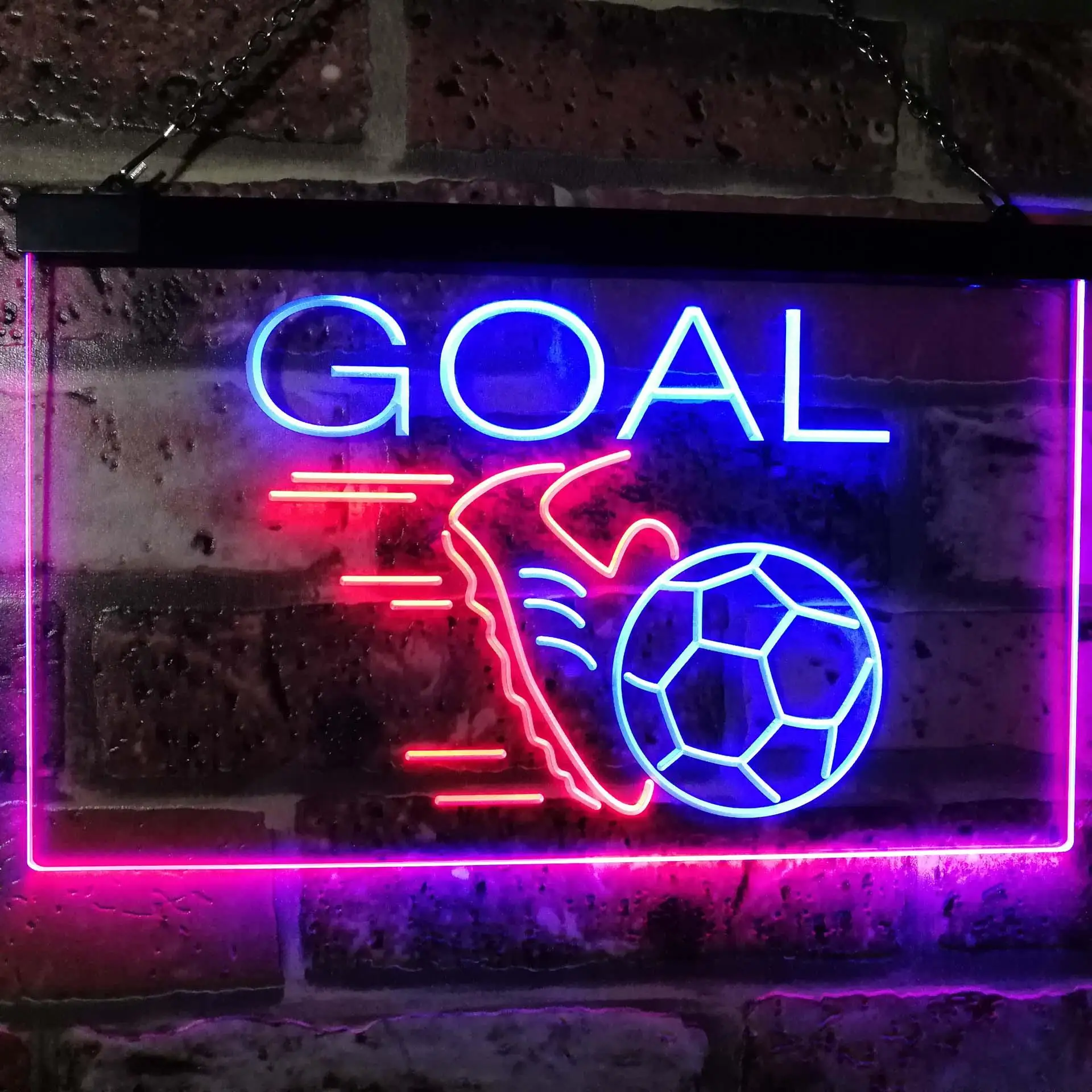 

GOAL. Soccer Football Dual Color Led Neon Sign st6-i2583