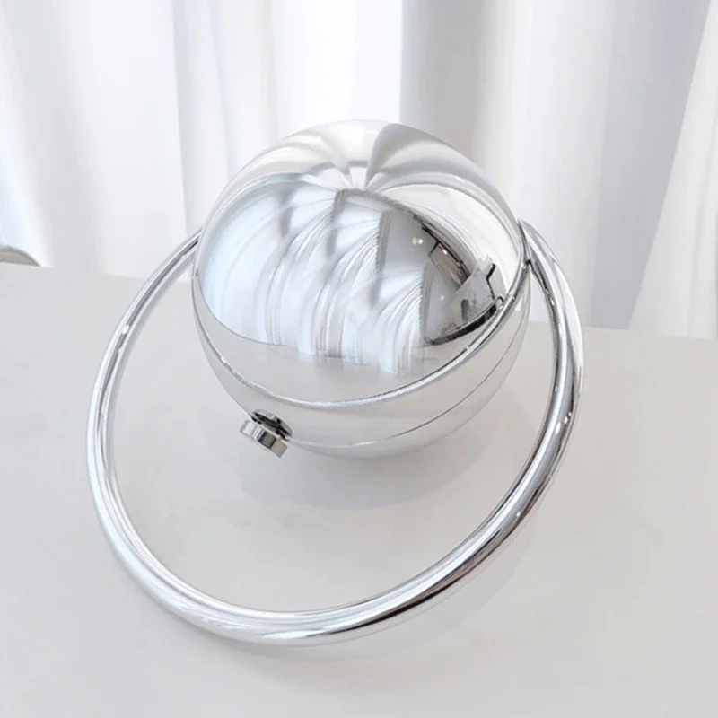 Sphärische Abend-elegante Clutch-Geldbörse, Designer-High-End-Handtasche mit Galvanikgriff und Marmormuster, Damen-Tragetasche mit Kugel – Detail 32