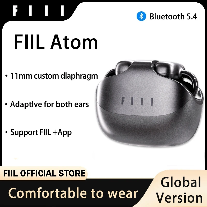 Global Version FIIL Atom Ear Clip True Wireless Bluetooth Headphones Open Type FLLl Feier Sports Headphones 2025 New Product