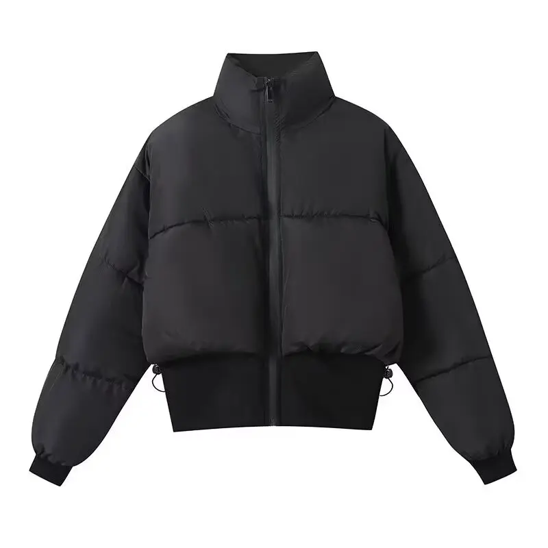 

Women's Short Jacket Cotton Coat Drawstring Design for Versatile Style Clean Cut for Retro Chic