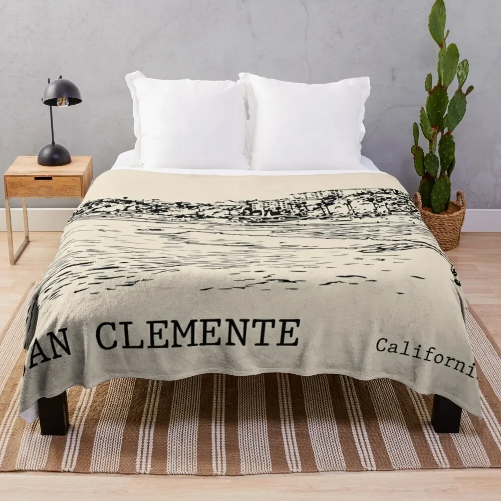 San Clemente California Throw Blanket Soft Warm Blanket Gift for Men Women Adults