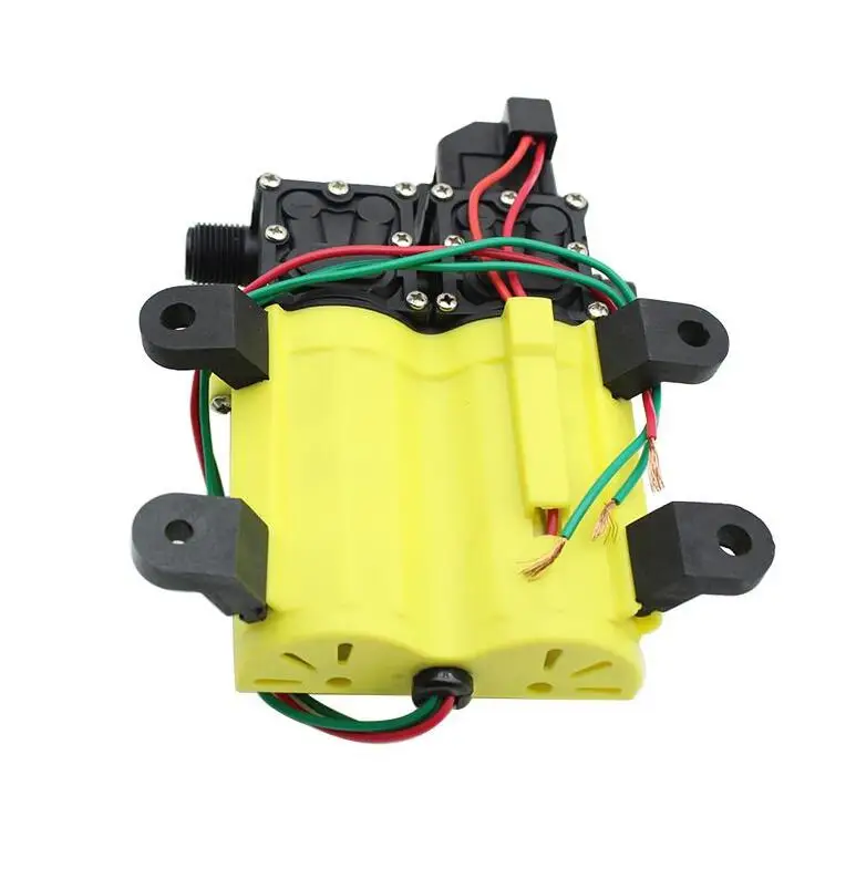 Imagem -04 - Grande Fluxo Duplo Cabeça Diafragma Bomba de Água com Cobre Conector Lavadora do Carro Pulverizador Esterilizador 12v 120w 8l por Min