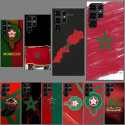 Morocco Flag Clear Case for Samsung Galaxy S24 S23 S22 Ultra S21 S20 FE TPU Capa Phone Cases S10 5G S9 S8 Plus S10e S7 Cover She