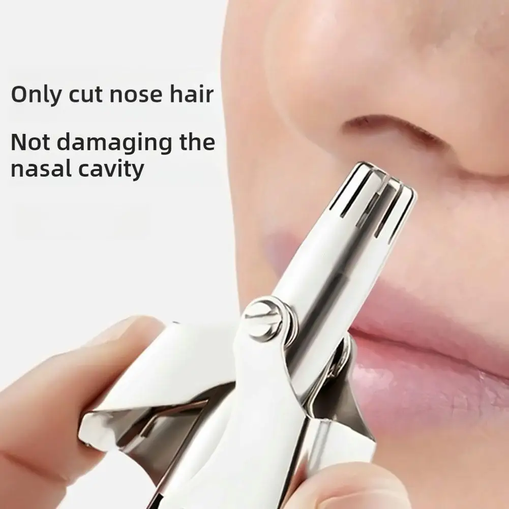 Nose Hair Cleaner Stainless Steel Shaving Cleanup Clean Nose Hair God Lightweight Portable Washable Manual Nose Hair Trimmer