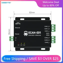 CDEBYTE CAN2.0 To Ethernet CANBUS To RJ45 Ethernet Data Converter ECAN-E01 2 Way Transparent Transmission Cloud Transmission