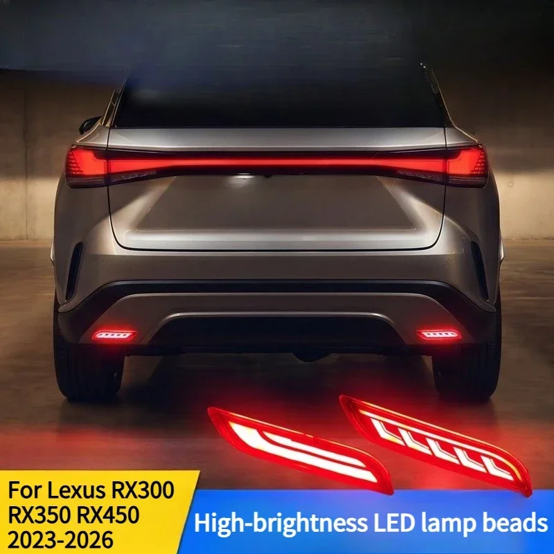 For Lexus RX300 RX350 RX450 2023-2026 Car Rear Bumper Light Reflector Upgrade LED Driving Brake Warning Light Navigation Light detail image 2