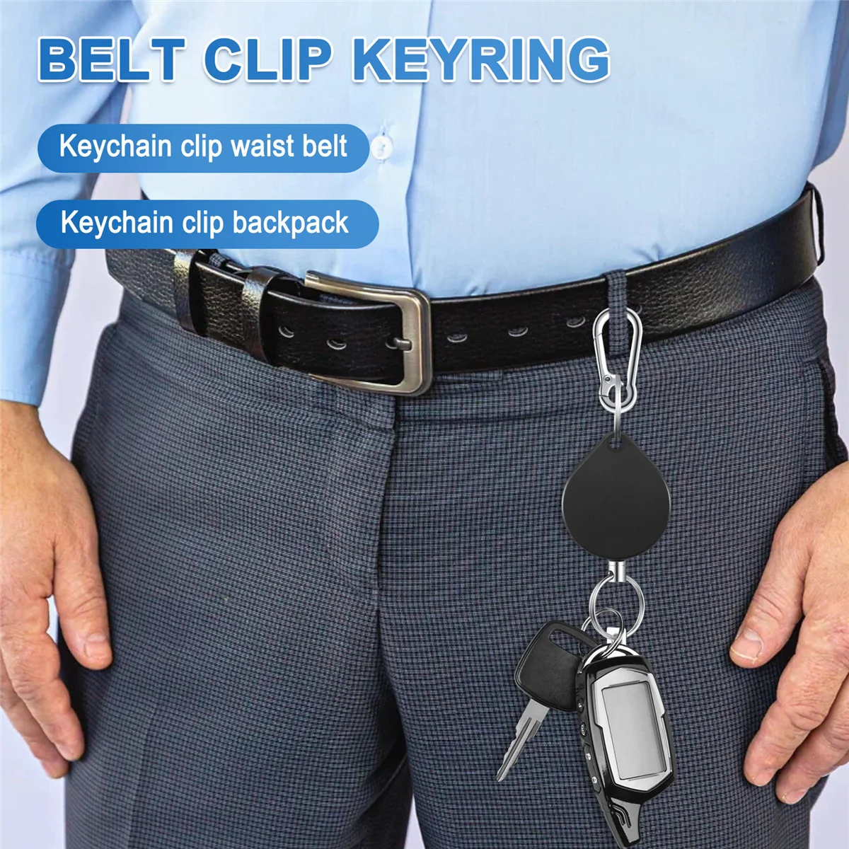 소형 헤비 듀티 개폐식 배지 홀더 릴, 벨트 클립이 있는 ID 배지 홀더, 명함 키체인용 키링