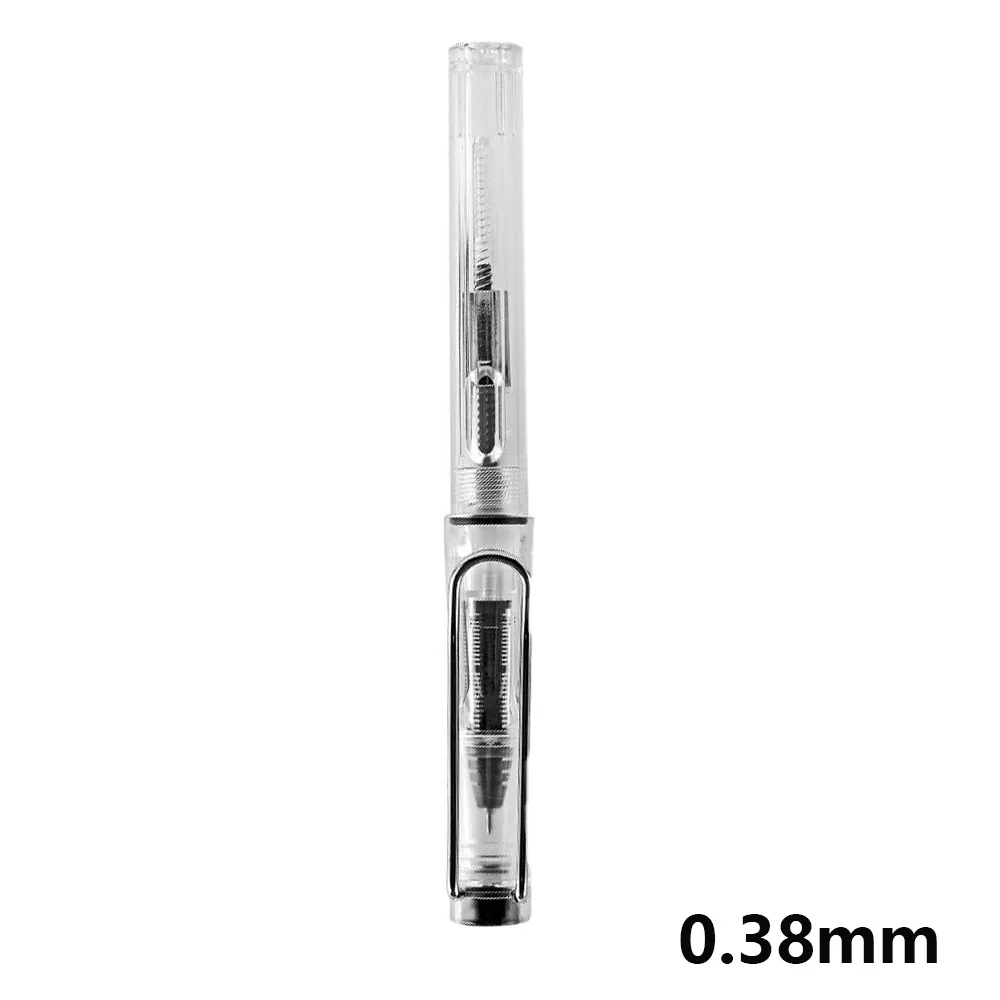 New Transparent Transparent Piston Fountain Pen Adult Office Water Pen Medium Nib Student Handwriting Ballpoint Pen